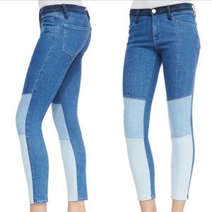 Frame Le skinny de Jeanne colorblock denim jeans